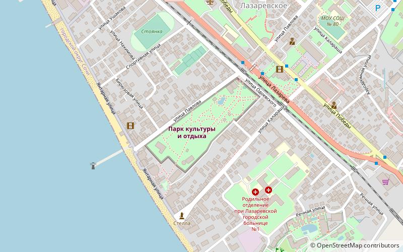 recreation park lazarevskoye microdistrict location map