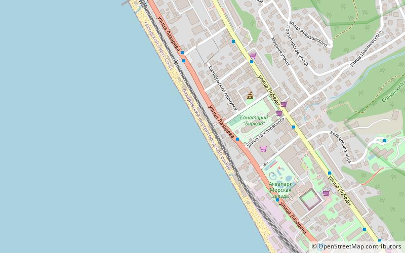 plaz sanatoria biruza lazarevskoye microdistrict location map