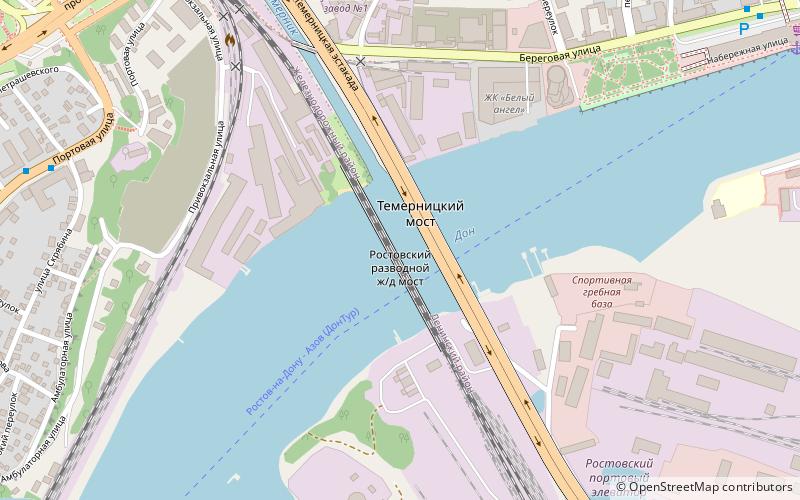 Rostov railway drawbridge location map