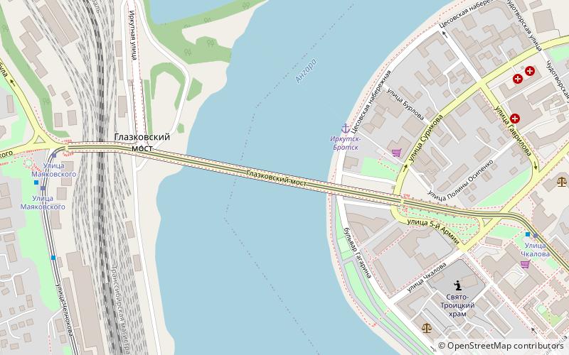 Glazkovskij most location map