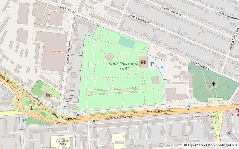 Park Byhanov sad location map