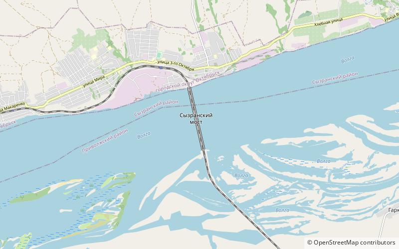 Syzran Bridge location map