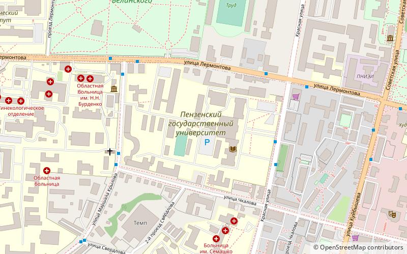 Penza State University location map