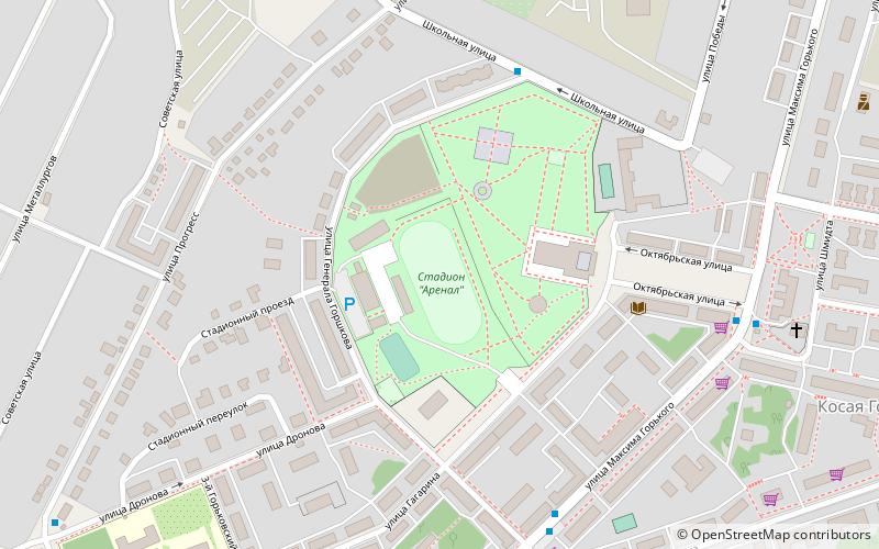 DYuSSh Arsenal Stadium location map