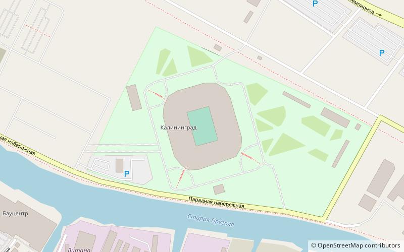 Kaliningrad Stadium location map