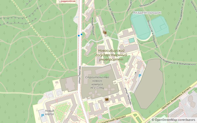 Université d'État de Novossibirsk location map