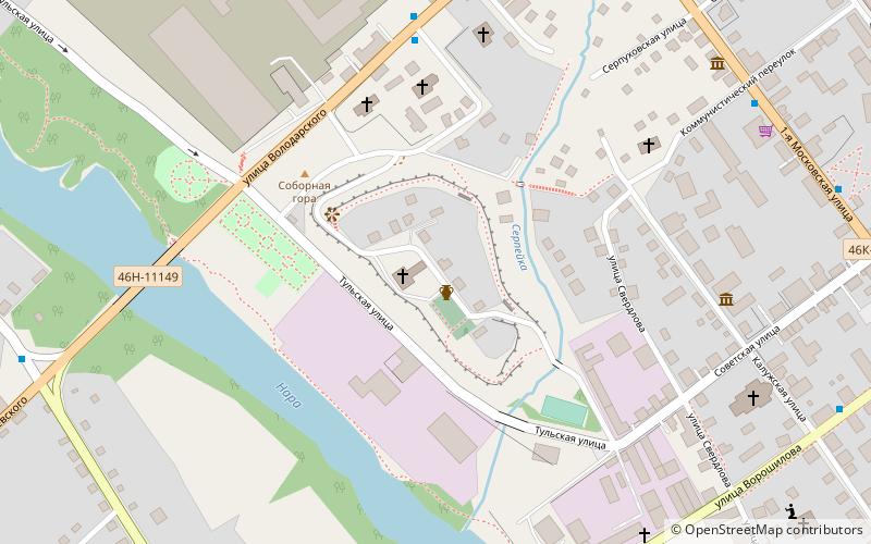 Serpukhov Kremlin location map