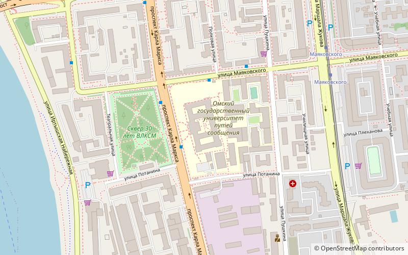 Omsk State Transport University location map