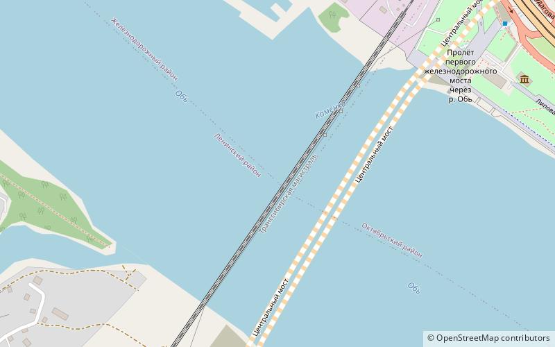 Kostroma rail bridge location map