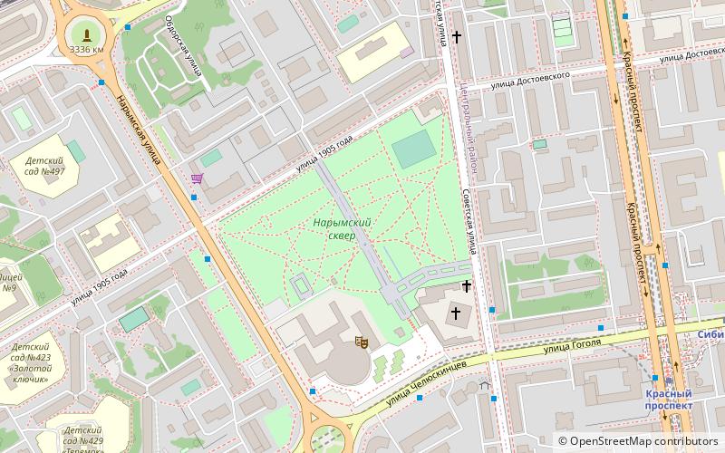 narymskij skver nowosybirsk location map