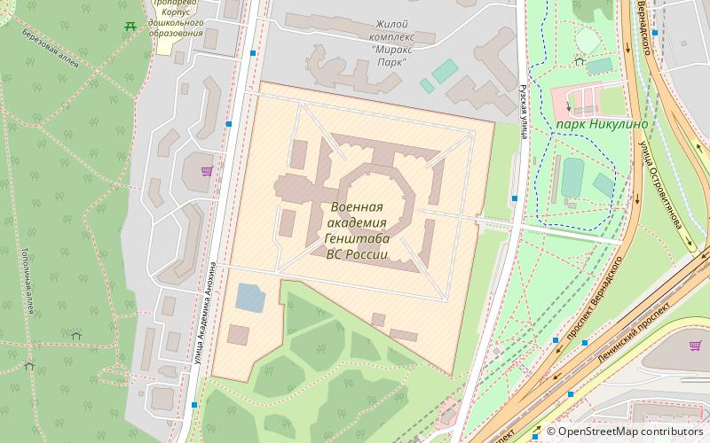 military academy of the general staff of the armed forces of russia moscow location map