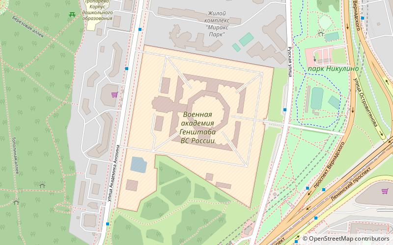 militarakademie des generalstabes der streitkrafte der russischen foderation moskau location map