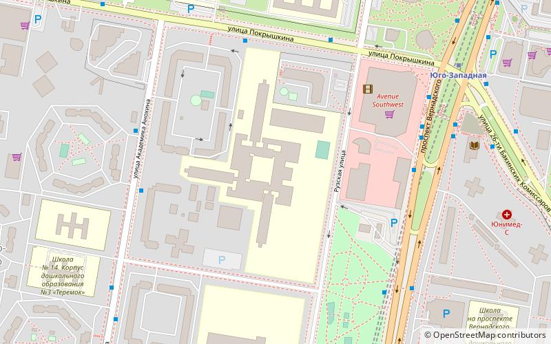 moscow state university of fine chemical technologies location map