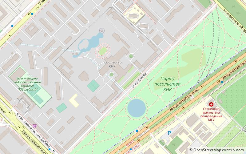 druzhby street moscou location map