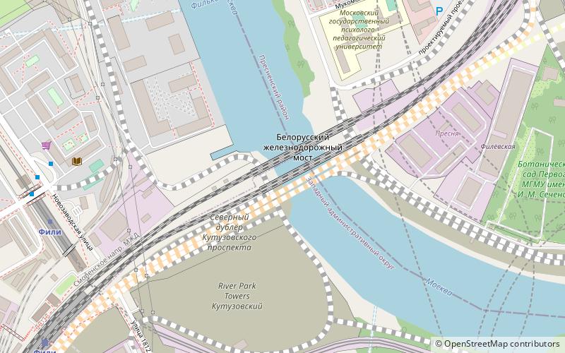 Belarusian rail bridge in Moscow location map