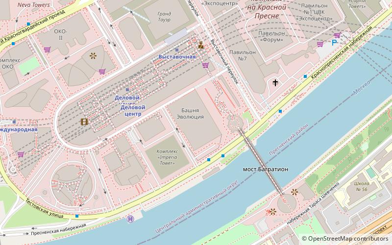 Bagration Bridge location map