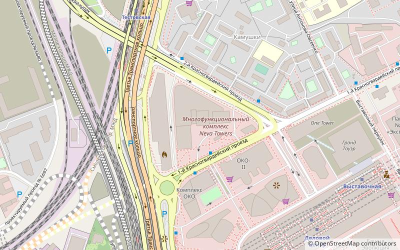 Neva towers location map