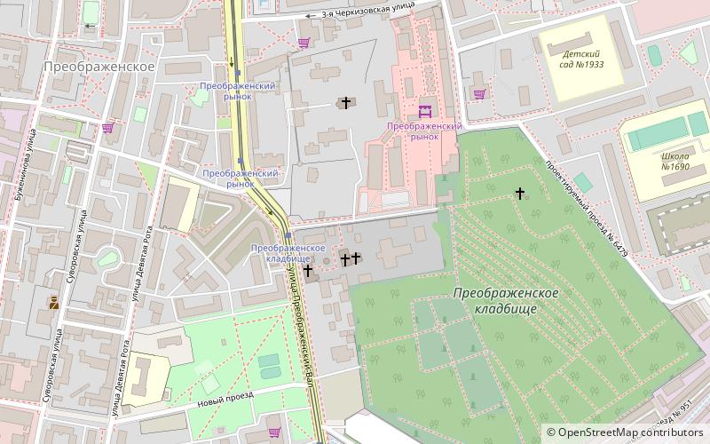 Preobraschenskoje-Friedhof location map