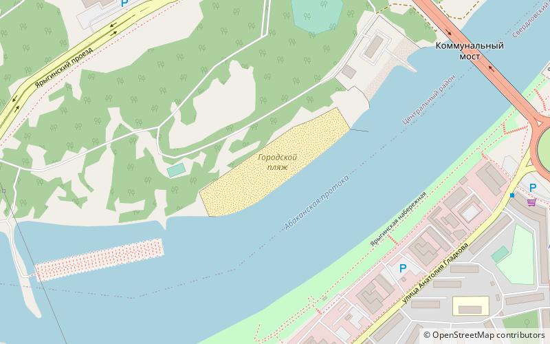 city beach krasnoyarsk location map