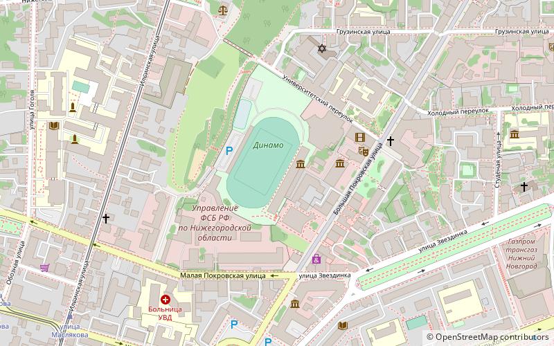 dinamo stadium nizhny novgorod location map
