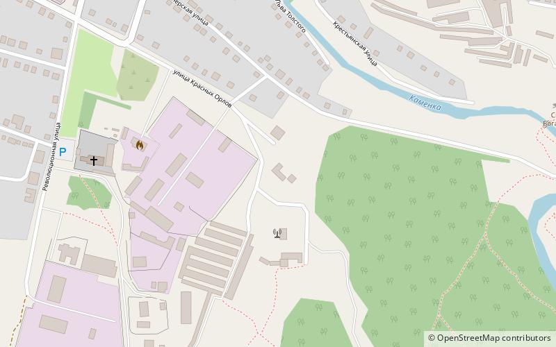 Kamensk Ironworks hospital building location map