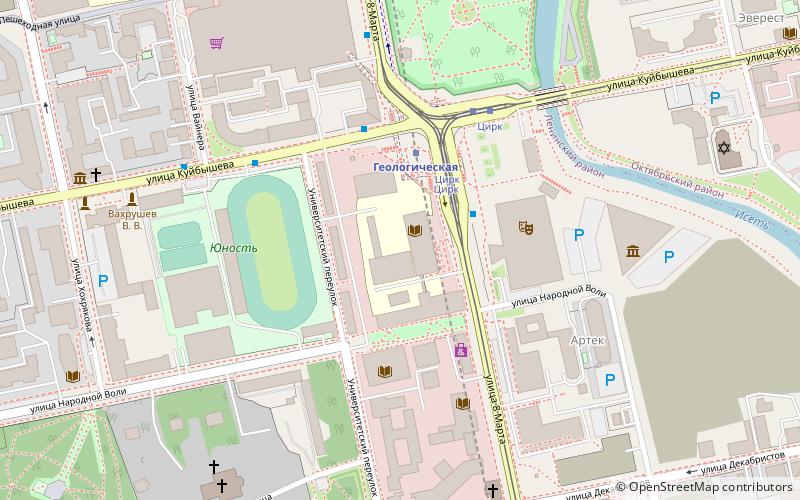 Ural State University of Economics location map