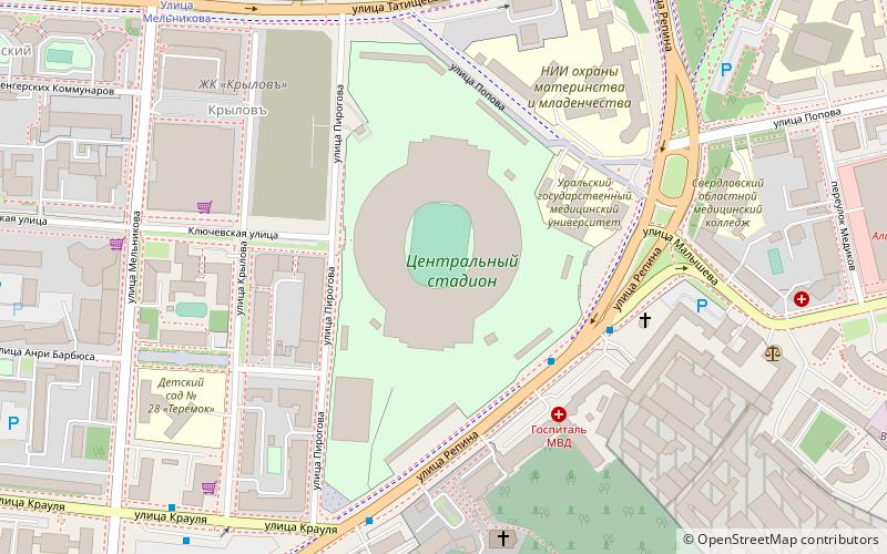 Central Stadium location map
