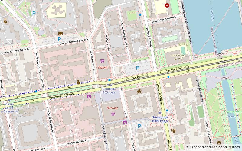 lenin yekaterinburg location map