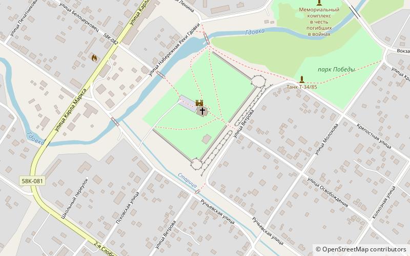 Gdov Kremlin location map