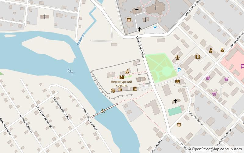 verhoturskij kreml verkhoturye location map