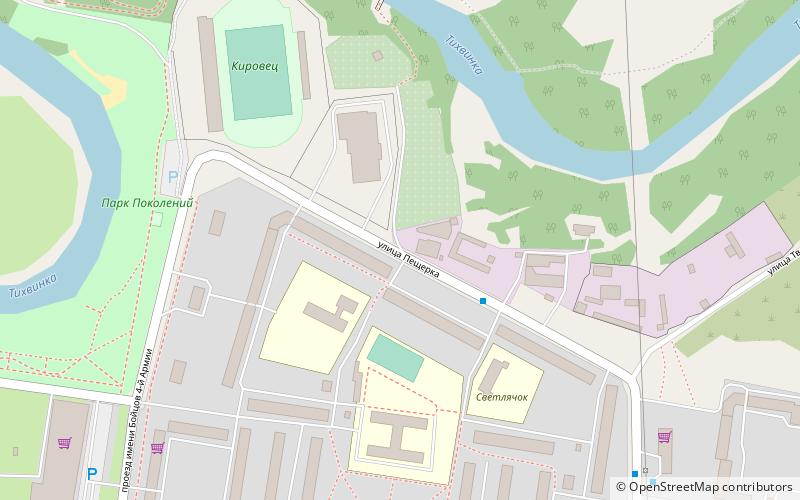 stadion kirovets tikhvine location map