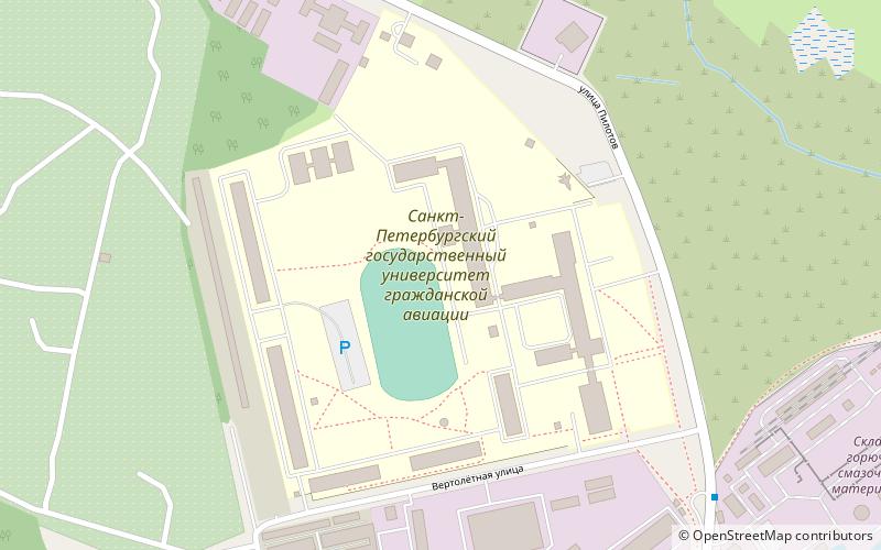 Saint Petersburg State University of Civil Aviation location map