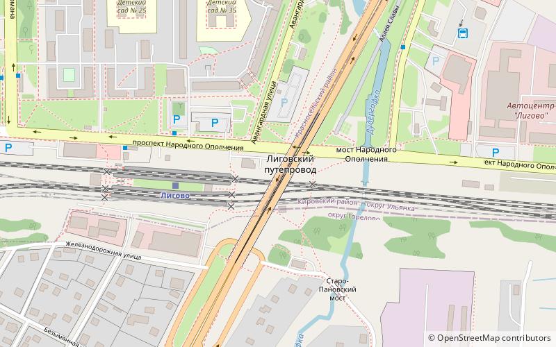 Ligovsky overpass location map
