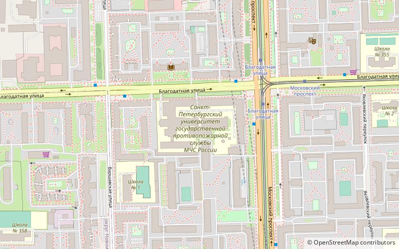 Saint-Petersburg University of the State Fire Service of the EMERCOM of Russia location map