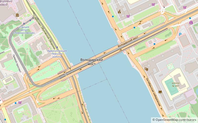 Volodarsky Bridge location map