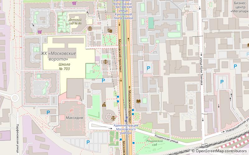 Moskovsky Avenue location map
