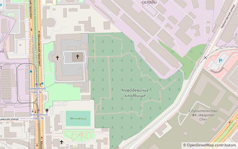 Novodevichy Cemetery location map