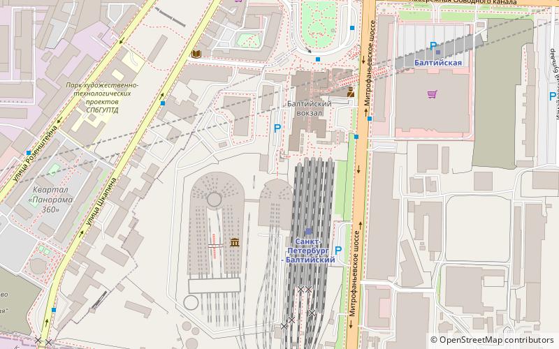 Musée ferroviaire de Saint-Pétersbourg location map