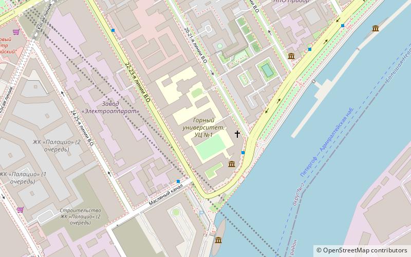 Saint Petersburg Mining University location map