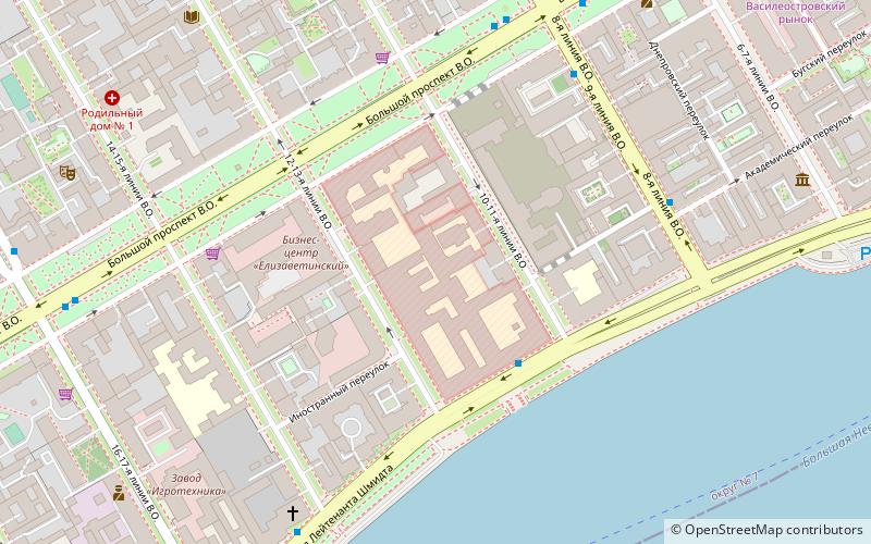 St. Petersburg Naval Institute location map