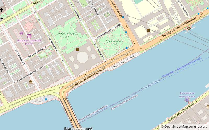 Universitetskaya Embankment location map