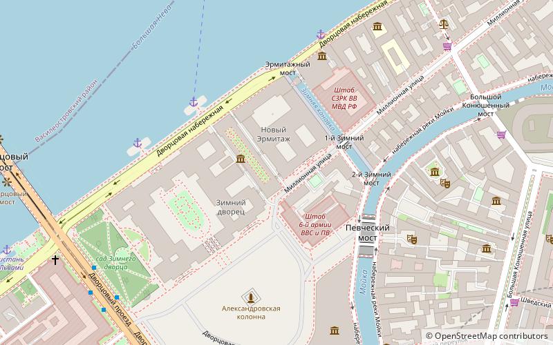 Millionnaya Street location map