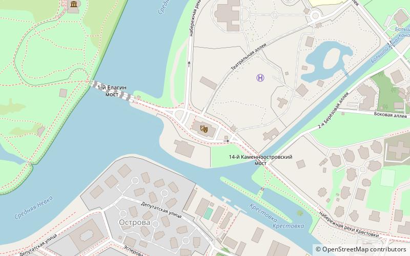 Kamenny Island Theatre location map