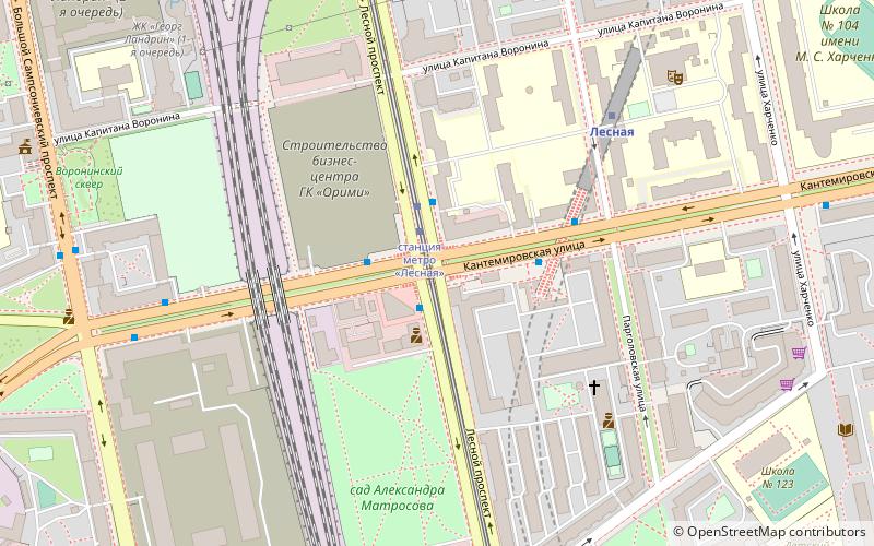 kantemirovskaya street petersburg location map