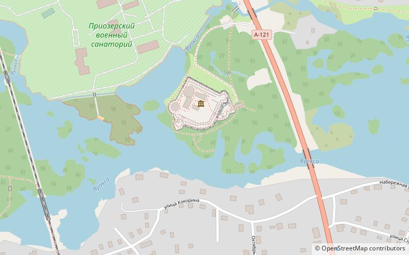 Korela Fortress location map