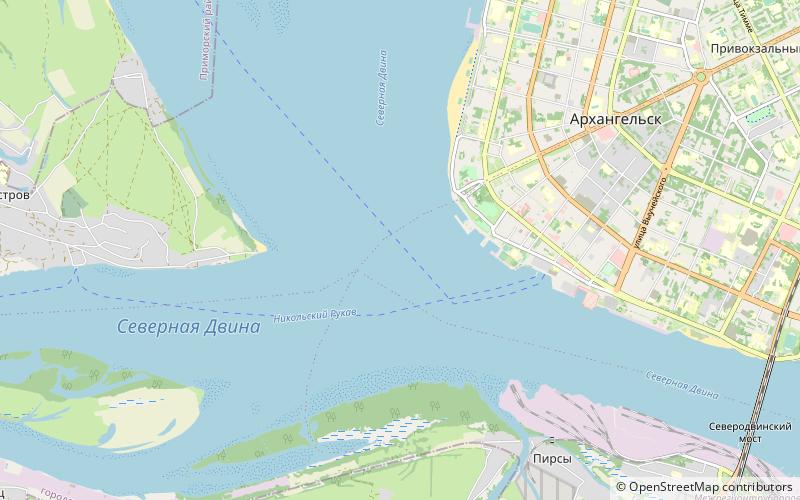 Port of Arkhangelsk location map