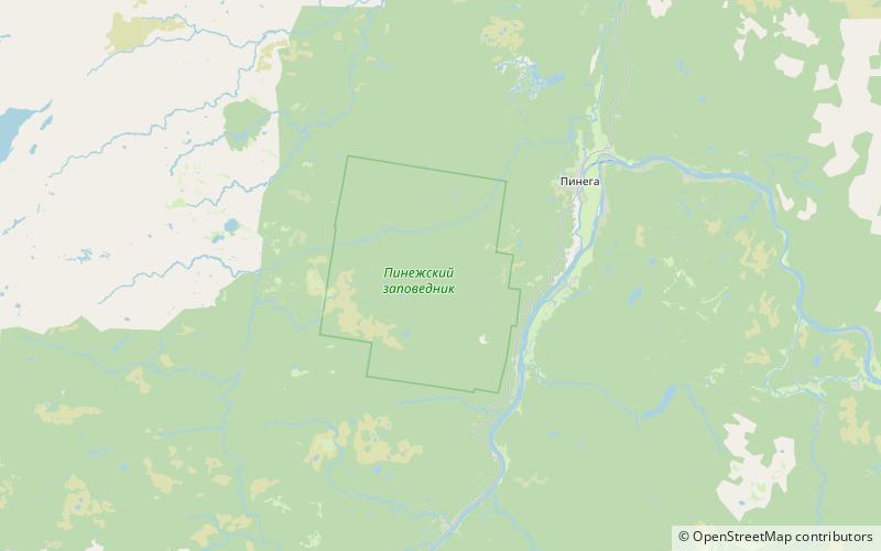 Pinega Nature Reserve location map