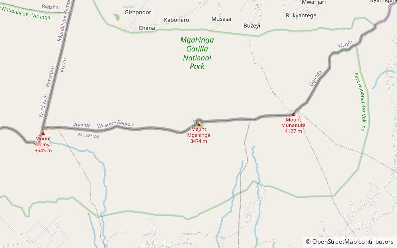 Mount Gahinga location map