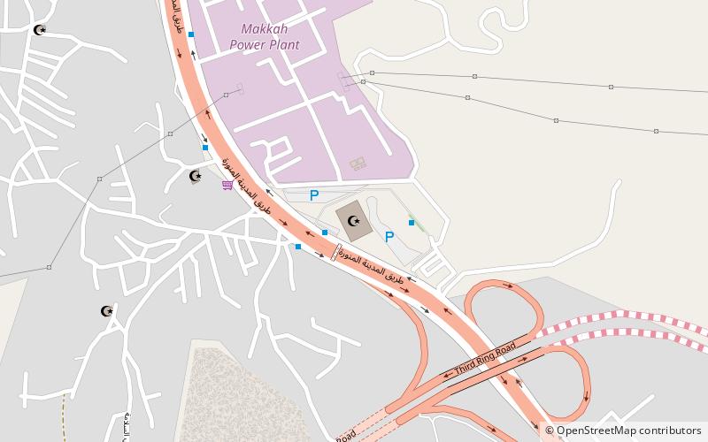 masjid e taneem mecca location map