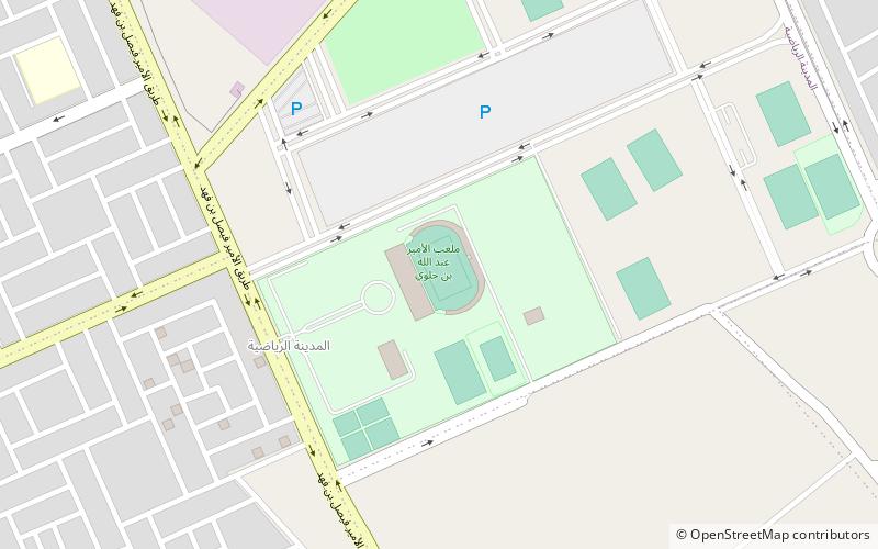 Prince Abdullah bin Jalawi Stadium location map